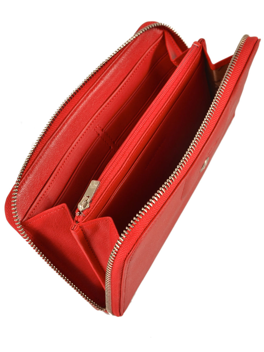 Portefeuilles Longchamp Rouge Cerise Sur Edisac