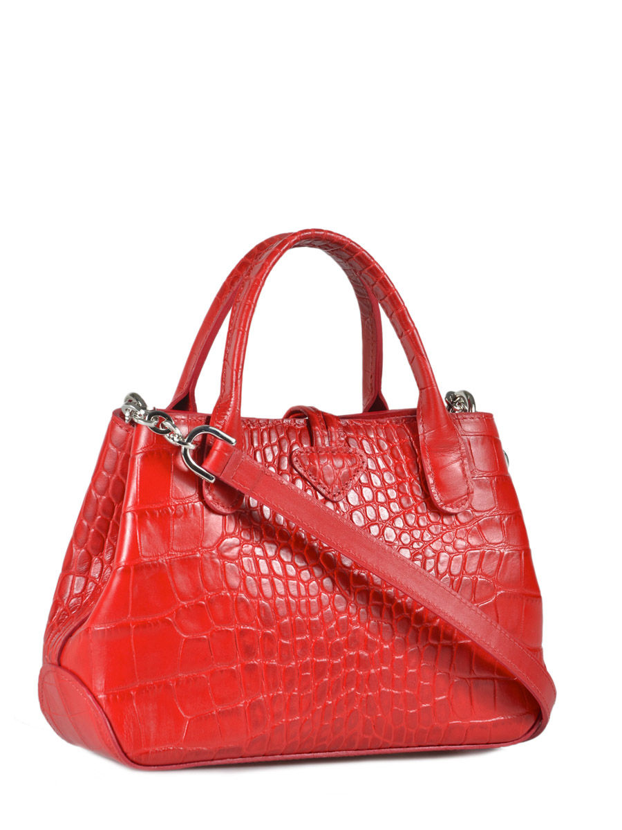 Longchamp Messenger bag Roseau croco - Best prices