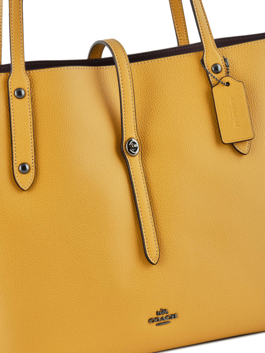 Coach Shoulder Bag 58849 Best Prices Shoulder Bag Market Tote Leather Coach Yellow 58849 Other View 1