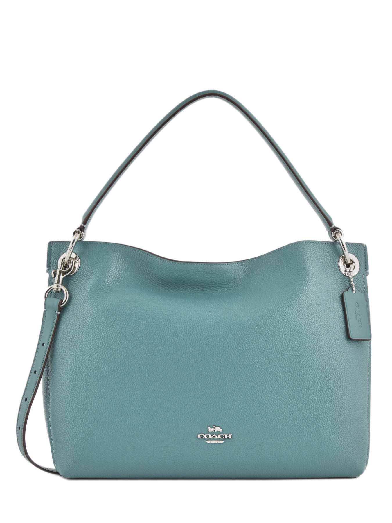 coach blue leather shoulder bag