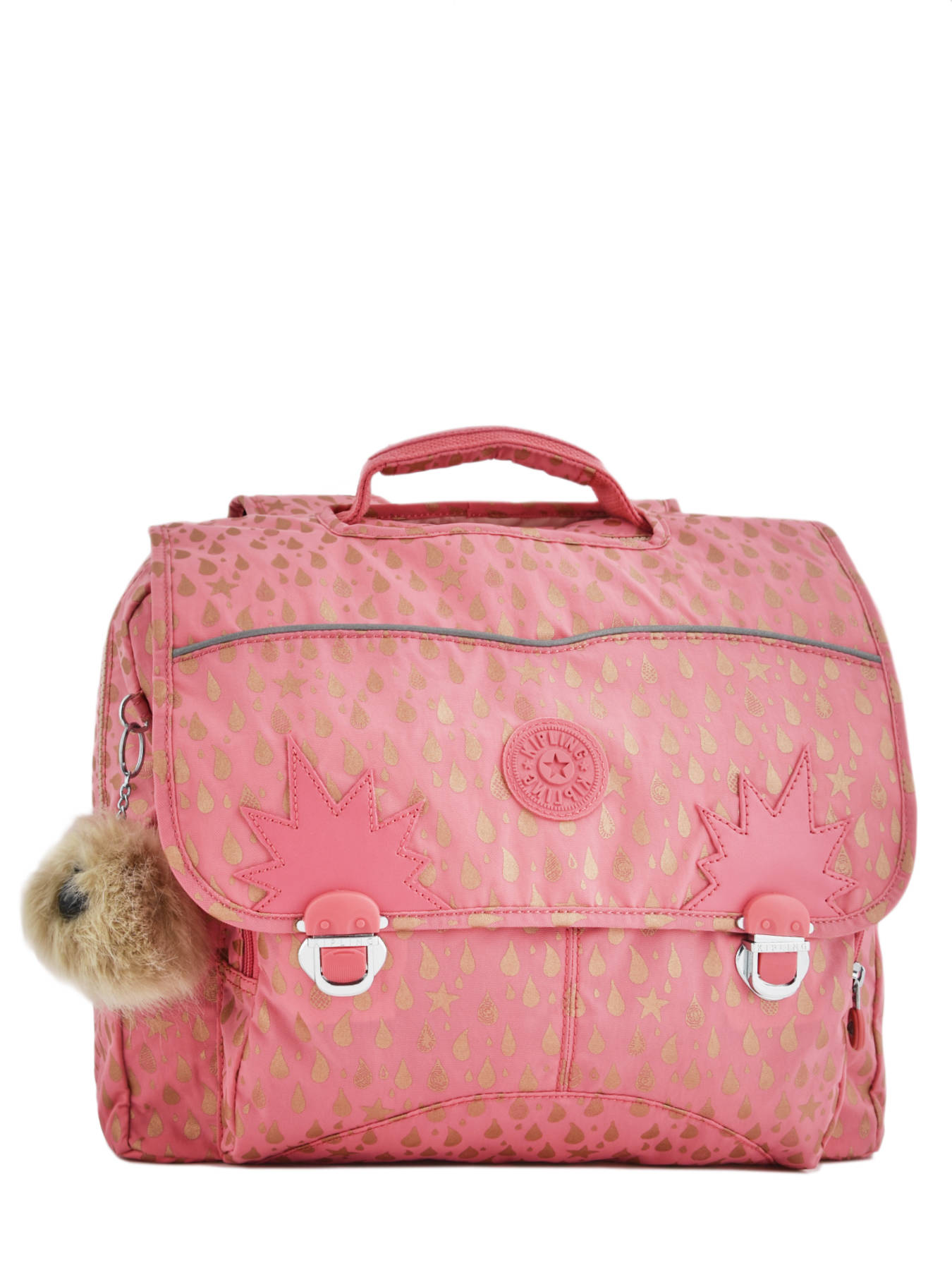 Cartable Kipling INIKO pink gold drop livraison gratuite