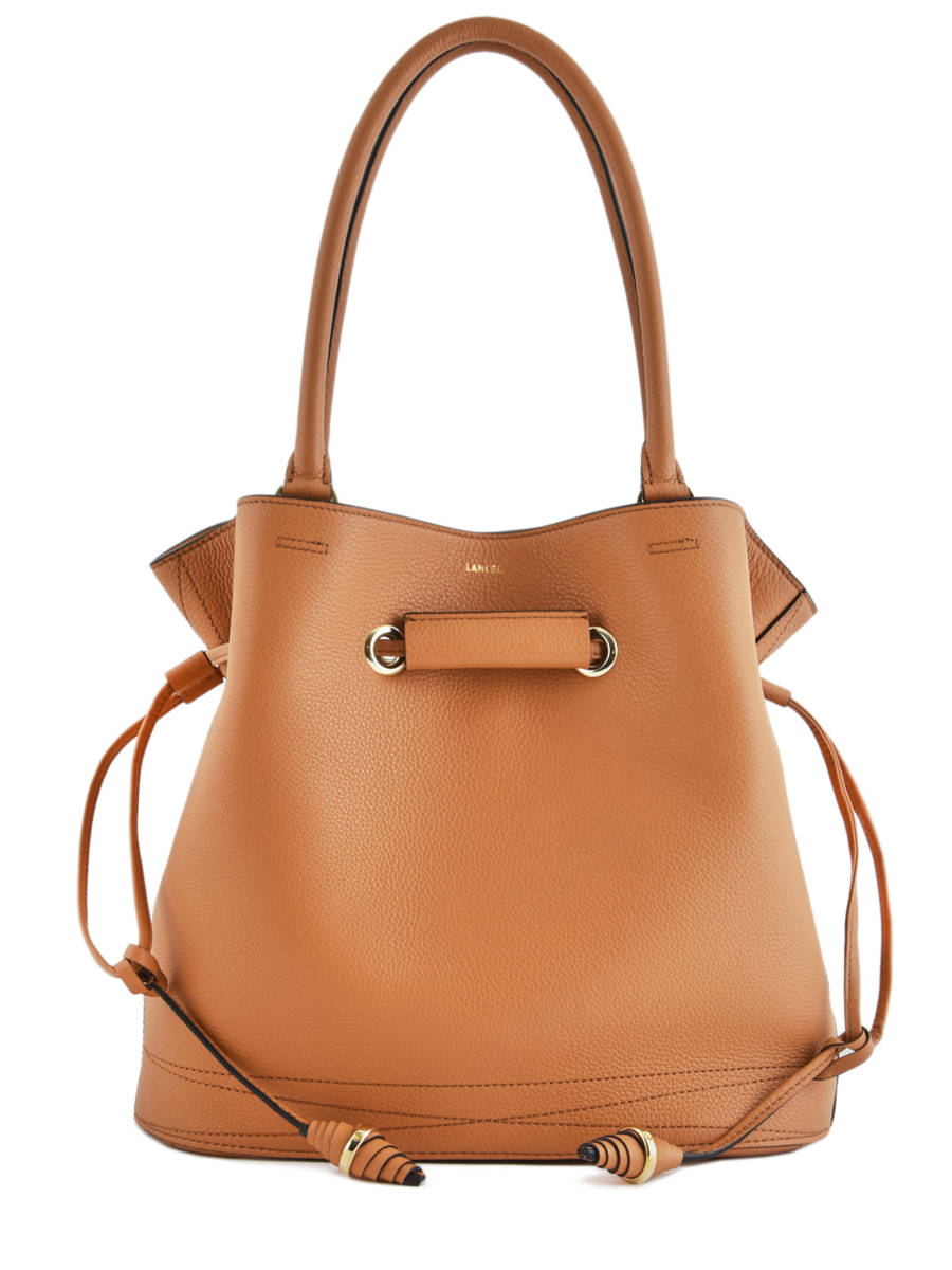 Sac porté épaule Lancel LE HUIT TOTE.M camel en vente au ...