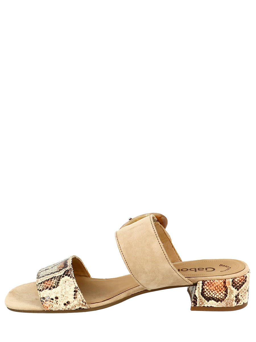 Mules Gabor Pour Femme - Cuir Suédé - Semelle Latex - Talon 2cm - Largeur Normale