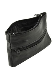 Purse Leather Petit prix cuir Black basic 00017-vue-porte