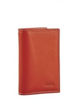 Porte-cartes Cuir Petit prix cuir Rouge elegance SA907