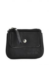 Porte-monnaie Cuir Nat et nin Noir vintage TOMMY