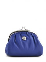 Porte-monnaie Cuir Hexagona Bleu coconut E77214