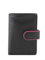 Porte-cartes Cuir Hexagona Noir multico 227375