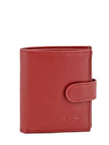 Purse Leather Katana Red daisy 553035