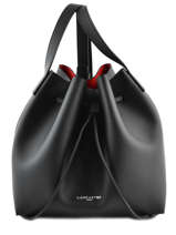 Sac Bourse Pur Saffiano Cuir Lancaster Noir pur 422-18