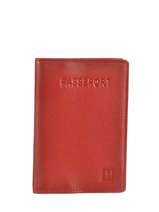 Porte-papiers Cuir Hexagona Rouge soft 221020