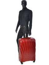 Valise Rigide Cosmolite Samsonite Rouge cosmolite V22304-vue-porte