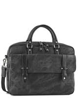 Briefcase 2 Compartments Wylson Black harbour W8176-8