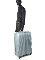 Valise Rigide Cosmolite Samsonite Bleu cosmolite V22307-vue-porte