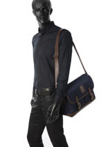 Longchamp Boxford Serviette Bleu-vue-porte