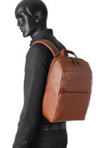 Sac � Dos Piquadro Marron black square CA4022B3-vue-porte