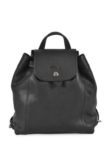 Longchamp Le pliage cuir Sac � dos Bleu
