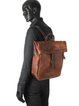 Backpack Chiarugi Brown street 54009-vue-porte