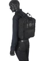 Backpack K�nken 1 Compartment Fjallraven Black kanken n�2 23567-vue-porte