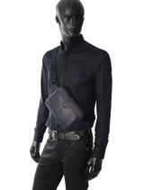 Crossbody Bag 1 Compartment Foures Blue contraste C268-vue-porte