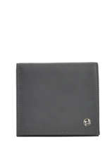 Card Holder Purse Leather Texier Gray achille 41039