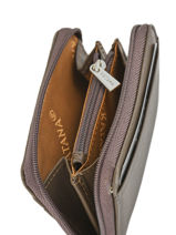 Purse Zippered Leather Katana Gray daisy 553042-vue-porte