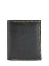 Porte-monnaie Miniprix Noir lisse B6352