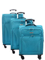 Lot De Valises Snow Travel Bleu snow 12208LOT