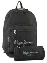 Sac � Dos 2 Compartiments Pepe jeans Noir harlow 66824