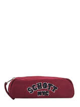 Trousse 1 Compartiment Schott Rouge college 18-11724