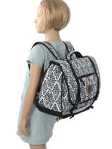 Cartable 2 Compartiments Rip curl Noir south wind LBPHX1-vue-porte