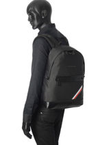 Sac � Dos Business + Pc15" Tommy hilfiger Noir easy nylon AM03594-vue-porte