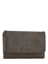 Porte-monnaie Woomen Gris hibiscus WHIBI92