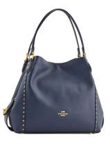 Sac Shopping Edie 31 Cuir Coach Bleu edie 38720