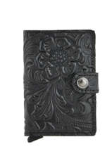 Porte-cartes Ornament Cuir Secrid Noir original MOR