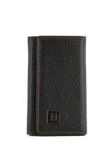 Porte-clefs Cuir Hexagona Marron toucher 627076