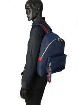 Sac � Dos Tommy hilfiger Bleu tju logo AU00398-vue-porte