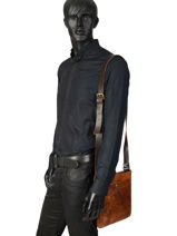 Sac Bandouli�re Chiarugi Marron street 52009-vue-porte