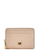 Porte-monnaie Cuir Michael kors Rose money pieces T8GF6Z1L