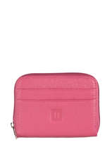 Porte-monnaie Cuir Hexagona Rose confort 463042