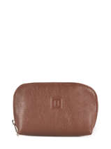 Purse Leather Hexagona Brown confort 467389