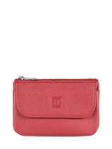 Porte-monnaie Cuir Hexagona Rouge confort 467626