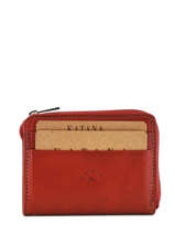 Porte-monnaie Cuir Katana Rouge tampon 253042