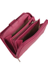 Purse Leather Hexagona Pink confort 461063-vue-porte