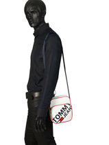 Sac Bandouli�re Tommy Jeans Tommy hilfiger Blanc tjm modern AM04412-vue-porte