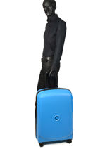 Valise Rigide Belmont + Delsey Bleu belmont + 3861816-vue-porte