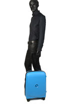 Valise Cabine Delsey Bleu belmont + 3861803-vue-porte