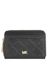 Porte-monnaie Gramercy Cuir Michael kors Noir money pieces S9GF6Z1Y