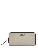 Portefeuille Cuir Karl lagerfeld Beige k karry all 91KW3219