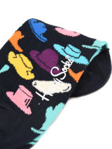 Chaussettes Hats Happy socks Noir hats HAT01-vue-porte
